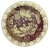 Royal Crown Derby Paradise Maroon Teacup & Saucer, Pattern A1090