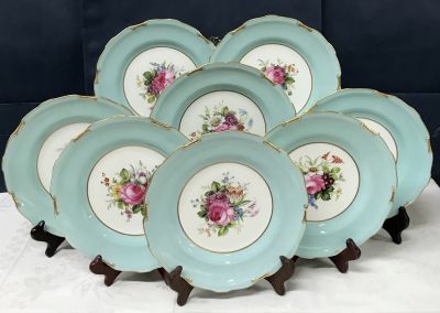 Royal Crown Derby Rosemary Pattern A277 Dessert Plates