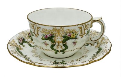 Royal Crown Derby Teacup & Saucer Dated 1899