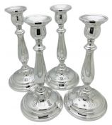 Set of 4 Sterling Silver Candlesticks