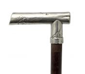 Shiebler Sterling Silver Medallion Pattern Walking Stick