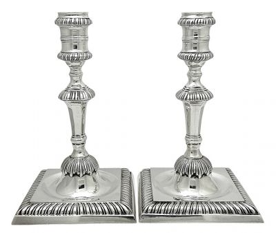 Shrubsole Sterling Silver Candlesticks 