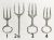 Victorian Silver Plate Bread Forks