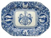 Spode Greek Pattern Platter With Newcastle upon Tyne Coat of Arms