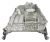 Sterling Silver Double Inkwell Stand, Sheffield 1919