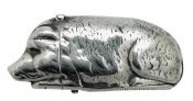 Sterling Silver Figural Pig Match Safe