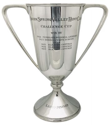 Sterling Silver Green Spring Valley Hunt Club Ladies Tennis Trophy 1922-27