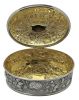 Vintage Sterling Silver Oval Jewel Box With Gilt Interior