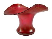 Steuben Red Aurene Onion Skin Finish Vase