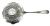 Stieff Rose Repousse Sterling Silver Tea Strainer