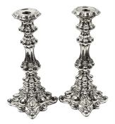 Victorian Baroque Inspired Silver Plate Candlesticks