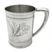 Victorian Era Whiting Sterling Silver Christening Cup 