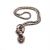 Victorian Garnet Serpent and Heart 9kt Necklace