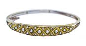 Victorian Pearl Hinged 9kt Bangle Bracelet
