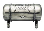 Victorian Silver Plate Barrel Shaped Stamp Box