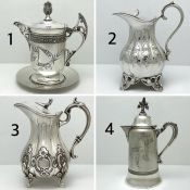 Victorian Silver Plate Syrup Jugs