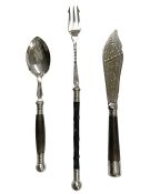 Victorian Silver Plate & Wood Serving Pieces