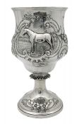 Victorian Sterling Silver Figural Horse Goblet, London 1863