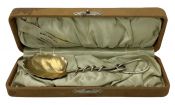 Victorian Sterling Silver Leaf & Vine Berry Spoon, circa 1890-1900
