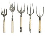 Victorian & Edwardian Ivory Handled Bread Forks 