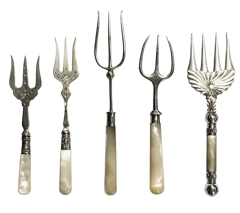 Victorian & Edwardian Mother of Pearl Handled Bread Forks | Cynthia ...