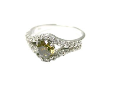 Vintage Brown 0.81ct Diamond Ring