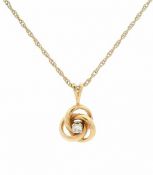 Vintage .04ct Diamond 14kt. Pendant