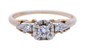 Vintage .10ct Diamond 14kt Ring
