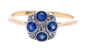 Vintage .28ct Sapphire 18kt Ring