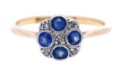 Vintage .28ct Sapphire 18kt Ring