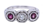 Vintage .30ct Ruby and Diamond 14kt Ring