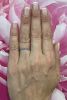 Vintage .32ct Sapphire and .29ct Diamond Platinum Band