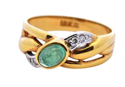 Vintage .49ct Emerald 18kt Ring