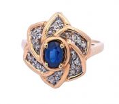 Vintage .65ct Sapphire 14kt Ring