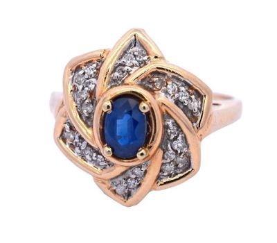 Vintage .65ct Sapphire 14kt Ring