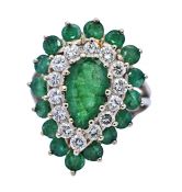 Vintage .95ct Emerald 14kt Ring
