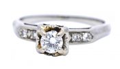 Vintage .19ct Diamond 18kt Engagement Ring
