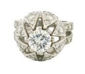 Vintage 1.08ct Diamond Platinum Ring