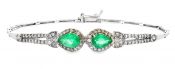Vintage 1.22ct Emerald 14kt Bracelet