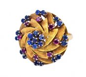 Vintage 1.29ct Sapphire 18kt Ring