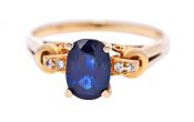 Vintage 1.36ct Sapphire 14kt Ring