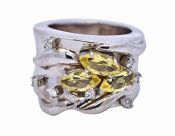 Vintage 1.39ct Citrine 18kt Ring