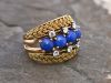 Vintage 1.65ct Lapis Lazuli and Diamond 18kt Ring
