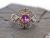 Vintage 1.67 Pink Sapphire Diamond and Citrine 14kt Ring