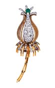 Vintage 1.70ct Diamond 18kt Brooch