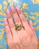 Vintage 18kt. and Silver Ram's Head Ring