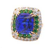 Vintage 19.82ct Tanzanite 18kt Ring