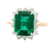 Vintage 3.64ct Emerald 14kt Ring