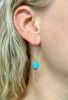 Vintage 4.82ct Turquoise Drop 9kt Earrings