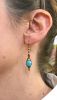 Vintage 4.82ct Turquoise Drop 9kt Earrings